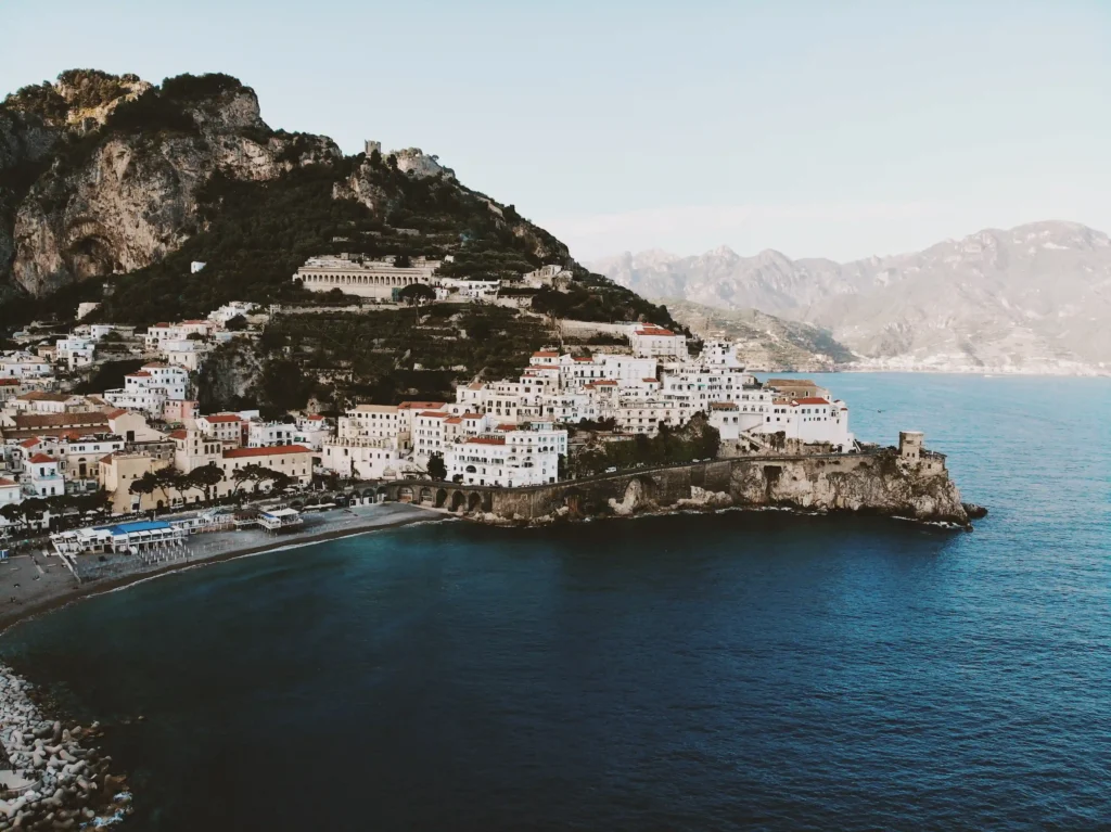 Scenic view of Amalfi Coast in Italy, a popular location for destination weddings with a local wedding photographer | Anna O Brambilla